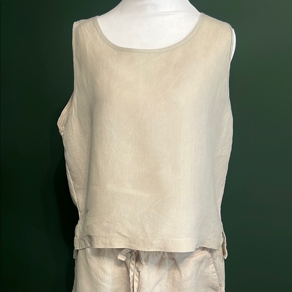 Parachute Linen Lounge Shorts - Bone - Sz XL - Picture 2 of 10